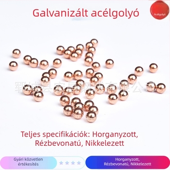 6–10 mm-es rézbevonatú acélgolyók csúzda használatra, precíziós lövésre