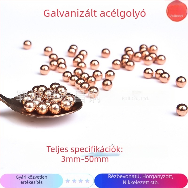 6–10 mm-es rézbevonatú acélgolyók csúzda használatra, precíziós lövésre