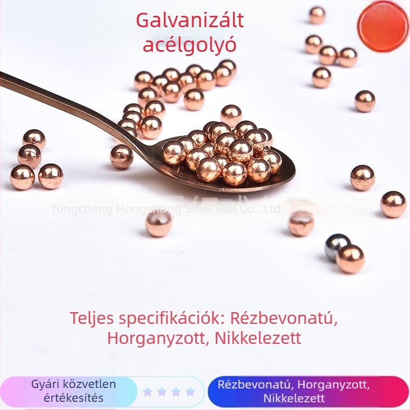 6–10 mm-es rézbevonatú acélgolyók csúzda használatra, precíziós lövésre