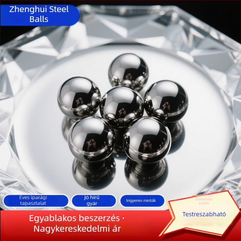 201 rozsdamentes acél golyók, fényes felületű, tömör, méretek 1.8–6.5 mm
