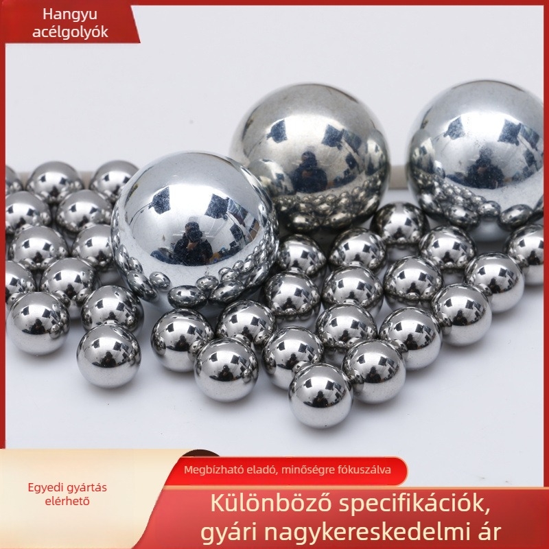 Szénacél golyók, polírozott felülettel, 3–25,4 mm átmérő, kiváló precizitású, kopásálló, kontrabalanszokhoz és mechanikus alkatrészekhez