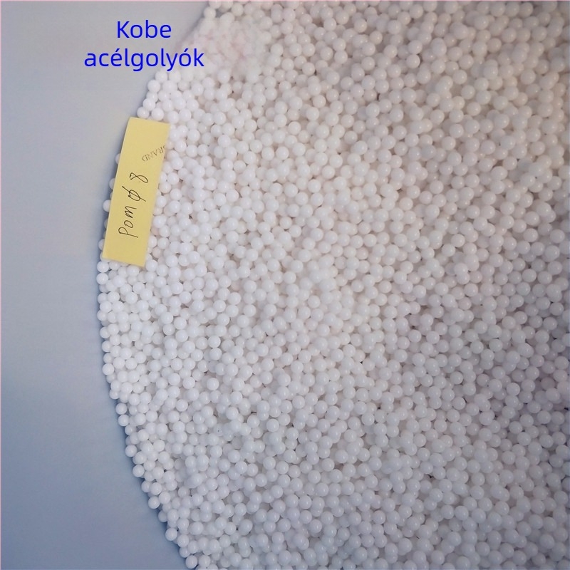 POM anyagú szilárd golyók sín- és csapágyalkalmazásokhoz, 5.556 mm és 11.1125 mm