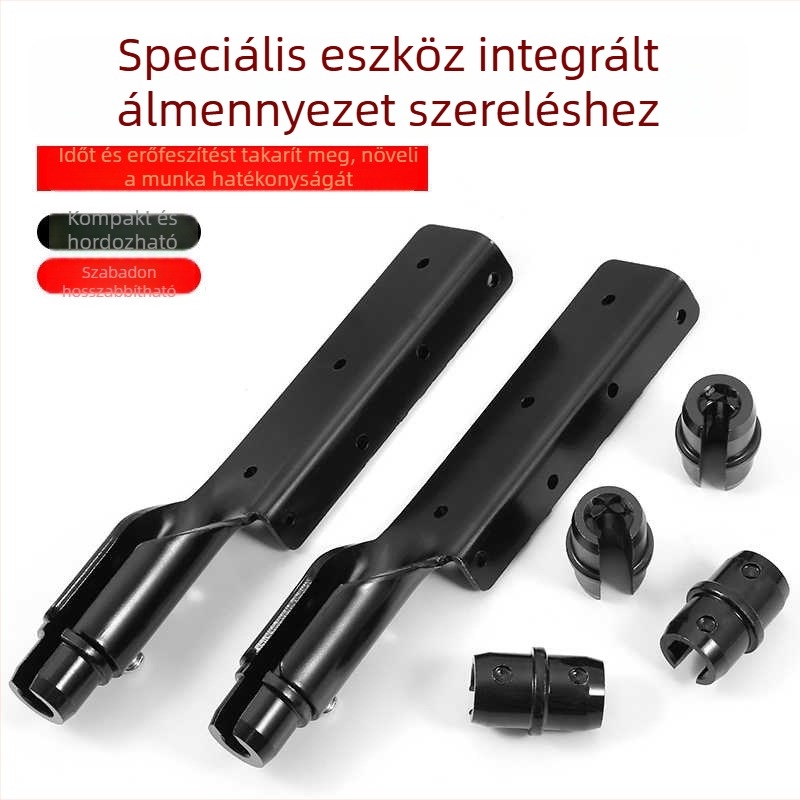 Mennyezeti telepítő készlet függesztő rudakkal, csavarkulccsal, csavarokkal és dróttal a könnyű acél vázhoz és gipszkartonhoz.