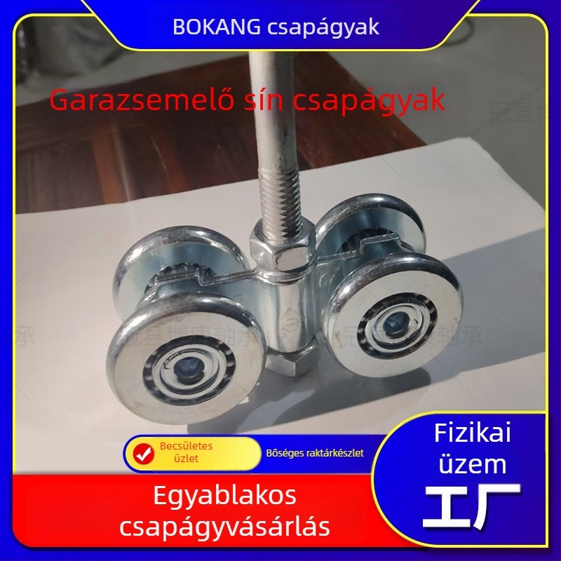 Garázsajtó görgők nylonból, sínhez illeszkedő görgők csapágyakkal