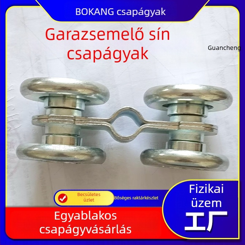 Garázsajtó görgők nylonból, sínhez illeszkedő görgők csapágyakkal