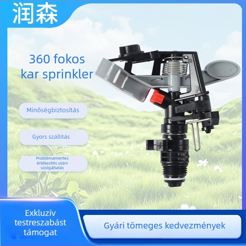 Műanyag 360°-os forgó karú permetezőfej, állítható szög