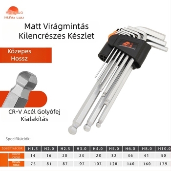 Allen kulcs testre szabható csúszó-záras tartóval, testre szabható anyag, szín és mintázat, gömbfej, közép- és extrahosszú