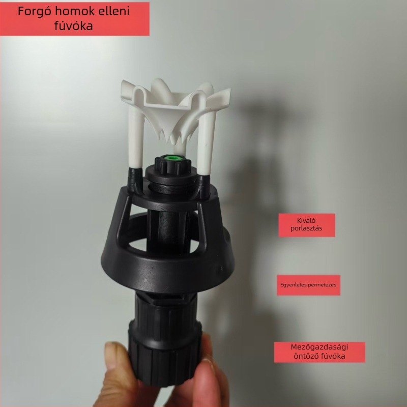 Kerthez és gyephez való öntözőfej, széles hatótávolságú oszcilláló forgó sprinkler, 360° homokálló