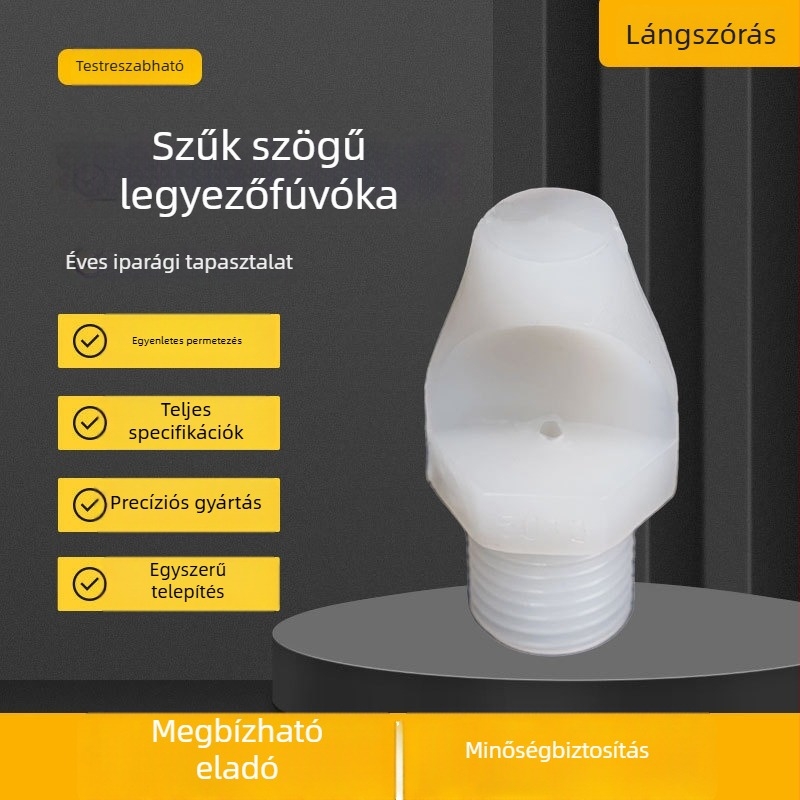 Szűk szögű ventillátor alakú fúvóka oldalsó permetezéssel, nagyhatású tisztításhoz vibráló szitán (homok és kavics)