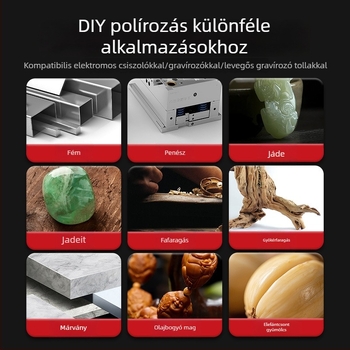 Elektromos csiszolófej gyémántos koronggal, 3 mm befogó, fém polírozó fej