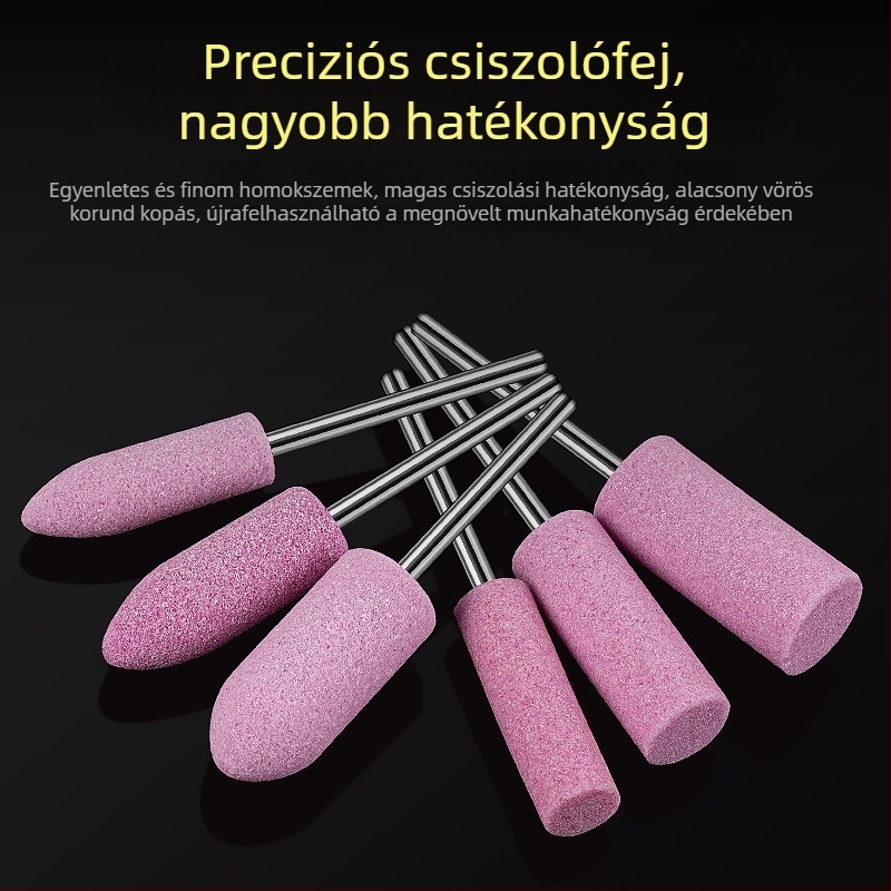 Elektromos csiszolófej gyémántos koronggal, 3 mm befogó, fém polírozó fej
