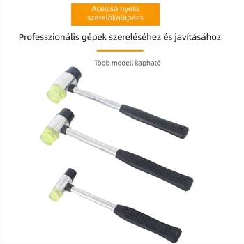 Gumi kalapács acél fejjel és gumírozott nyéllel – faragáshoz, csempézéshez és üvegezéshez