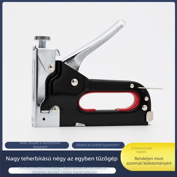 Nagy teherbírású, multifunkcionális szegezőpisztoly négy üzemmóddal, kézi, félautomata faipari eszköz
