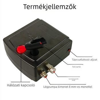 Mini kettős működésű airbrush készlet légpumpával modellezéshez, körmökhez és tetoválásokhoz
