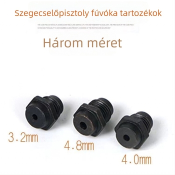 Ipari minőségű szegecsgép kézi működtetéssel, eredeti tartozékok, fúvóka és pisztolyfej