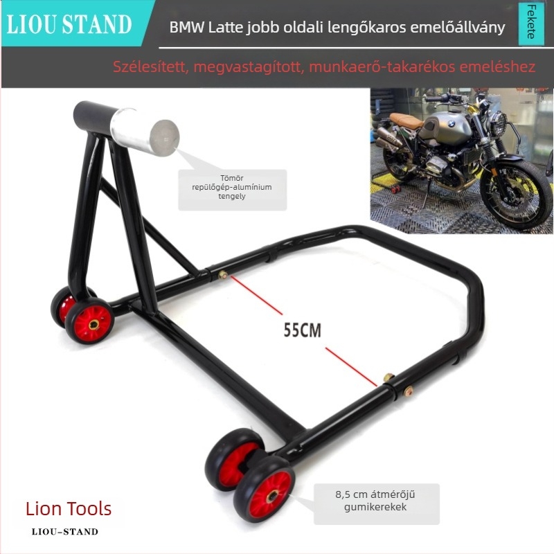 Universális motorkerékpár-emelő keret egyetlen rocker-karral Ducati Latte Augusta Kaiyue – oldalsó tartó karbantartáshoz