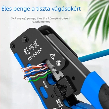 Smart Mouse NF-5015C Hálózati kábel préselő fogó, 6P/8P, Többfunkciós vezetékvágó
