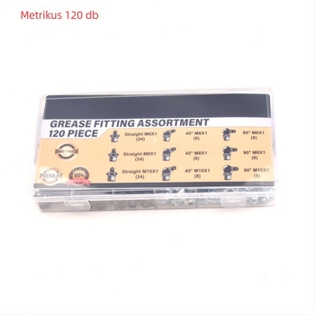 QP11 Zsírzócsatlakozókészlet, metrikus és amerikai méretek, 120Pcs/240Pcs, M6 M8 M10, 1/4 SAE, 1/8 NPT
