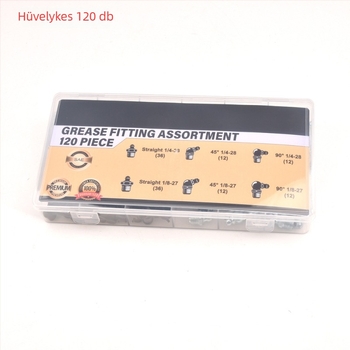 QP11 Zsírzócsatlakozókészlet, metrikus és amerikai méretek, 120Pcs/240Pcs, M6 M8 M10, 1/4 SAE, 1/8 NPT