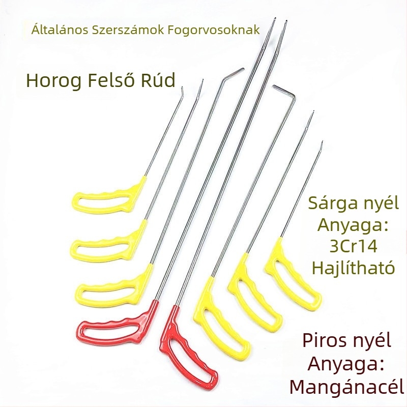 7 darabos autóbeütés javító horog készlet – kis horogok a domborulat javításához, festés nélkül
