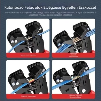 3–in–1 automata drótcsupaszító fogó, csupaszító kés, új modell kábelvágó és crimpelő eszköz, 0,2–6 mm²