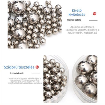 Szénacél golyó, precíziós golyó, 0,8–100 mm, testreszabható, kopásálló, tömör golyó polírozott felülettel
