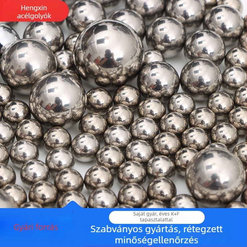 Szénacél golyó, precíziós golyó, 0,8–100 mm, testreszabható, kopásálló, tömör golyó polírozott felülettel