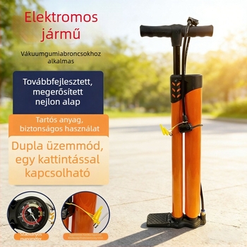 Légpumpa manométerrel, univerzális elektromos rollerekhez és kerékpárokhoz