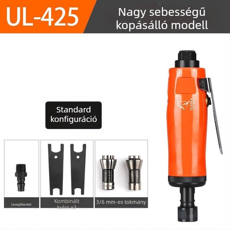 ULEMA pneumatikus csiszoló 3–6 mm-es befogóval autógumi javítására és polírozására