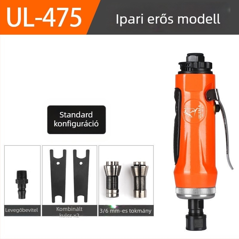ULEMA pneumatikus csiszoló 3–6 mm-es befogóval autógumi javítására és polírozására