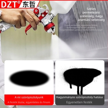 Magas atomizációjú pneumatikus spraypisztoly 1,0 mm-es fúvóka autókhoz, bútorokhoz, bőrhöz és modell javításhoz