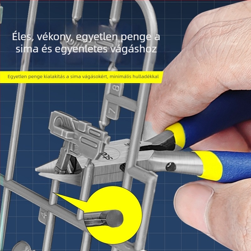 MS-104 egyenes élű modell sprue vágóolló és ultra vékony fogó készlet Gundam katonai modellek összeállításához