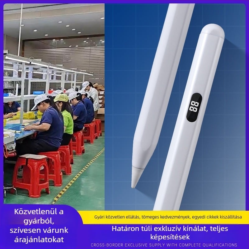 Apple iPadhez tervezett kapacitív stylus digitális kijelzővel – mágneses toll rajzoláshoz és íráshoz