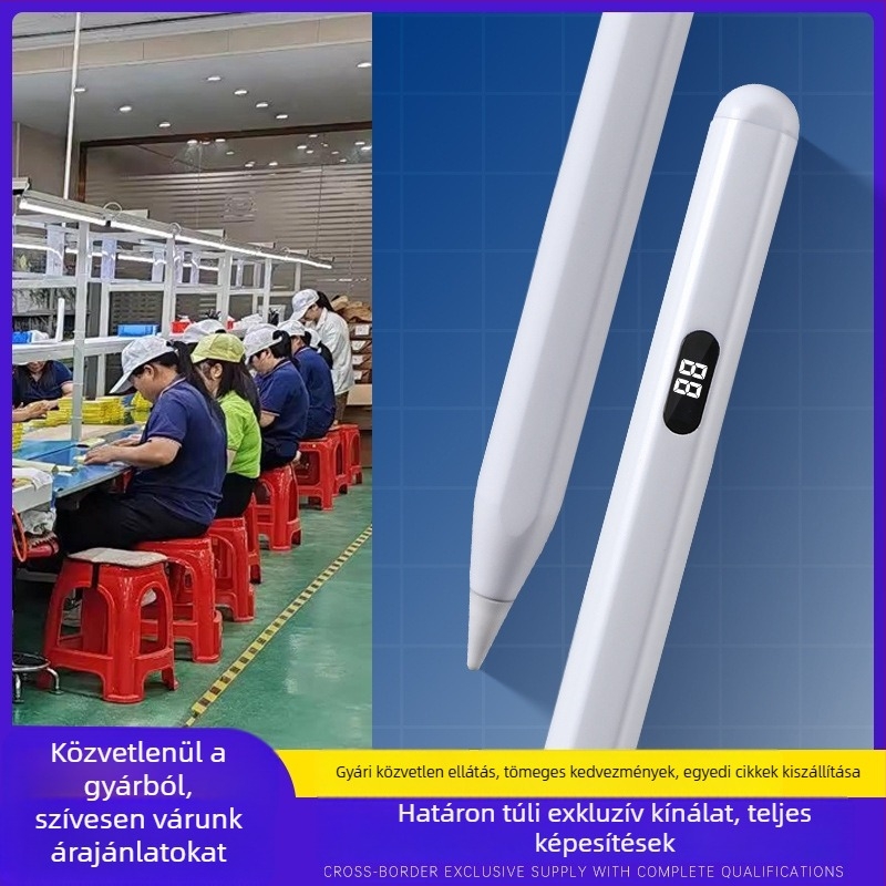 Apple iPadhez tervezett kapacitív stylus digitális kijelzővel – mágneses toll rajzoláshoz és íráshoz