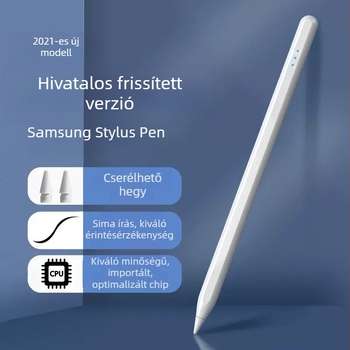 Samsung táblagépekhez univerzális kapacitív stylus, fém test, mágneses rögzítés