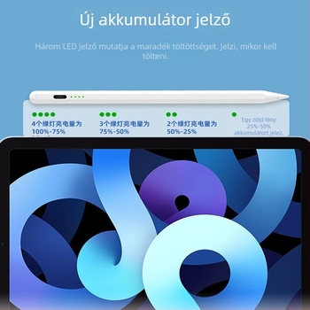 Apple iPadhez tervezett kapacitív stylus mágneses rögzítésével, kompatibil Apple Pencil-lel