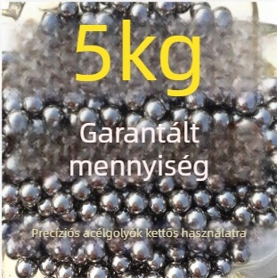 Golyók parittyához, acél, átmérő 6–9 mm, 5 kg