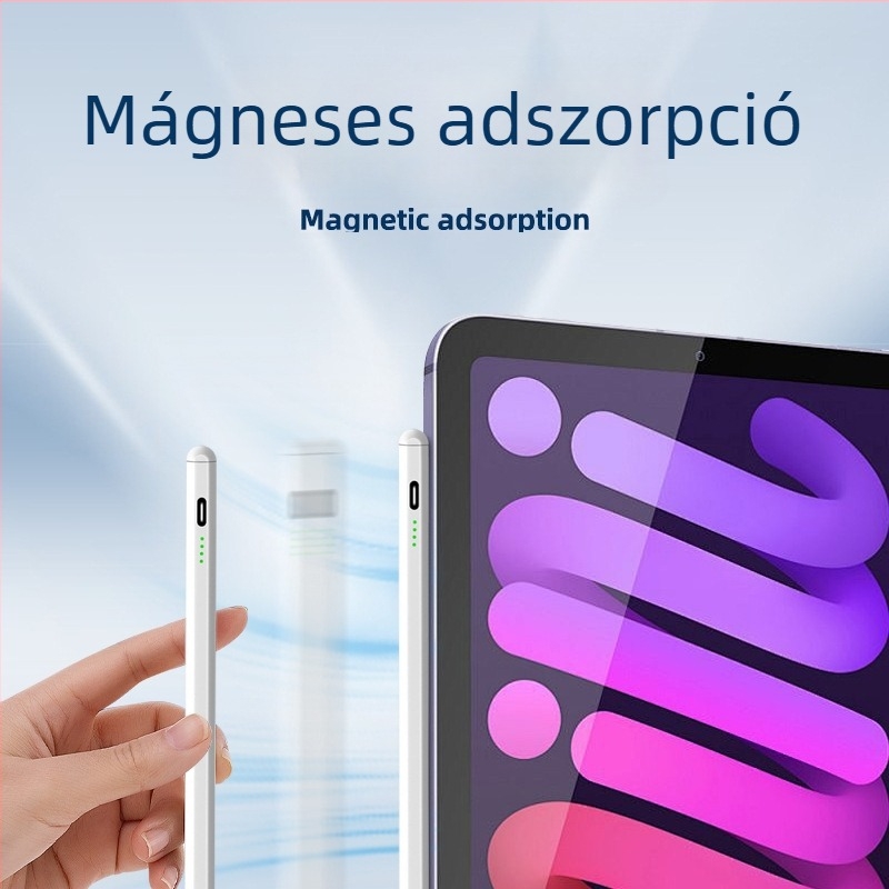 Egyedi kapacitív stylus Apple iPadhez – aktív mágneses stylus, védelem a véletlen érintés ellen