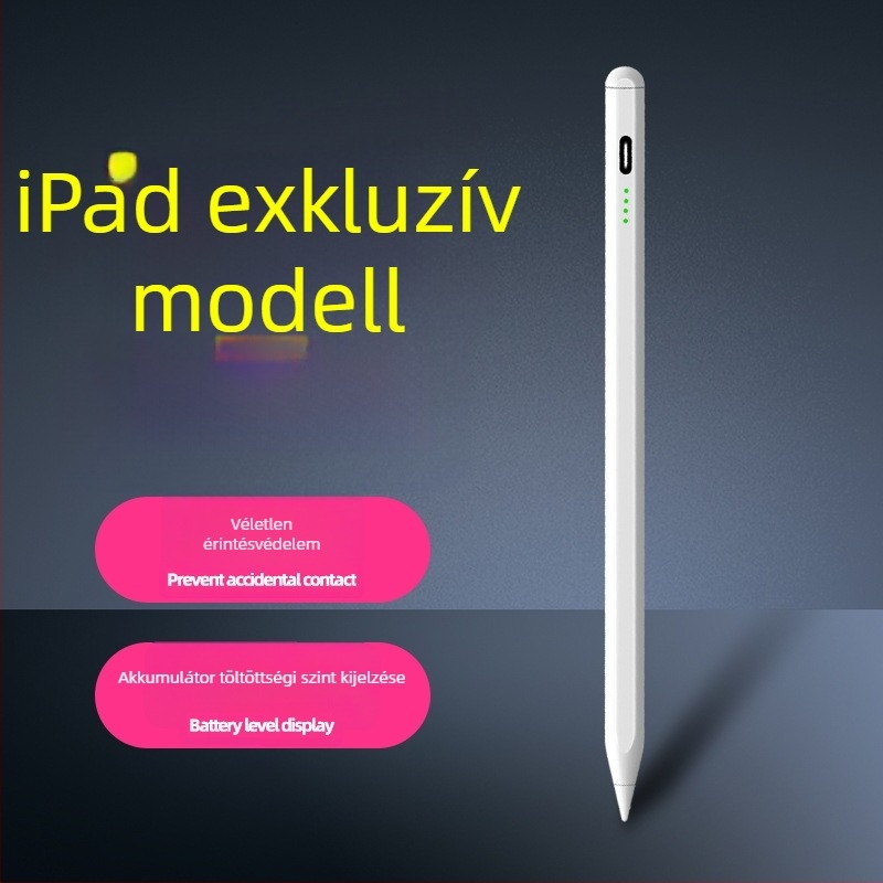 Egyedi kapacitív stylus Apple iPadhez – aktív mágneses stylus, védelem a véletlen érintés ellen