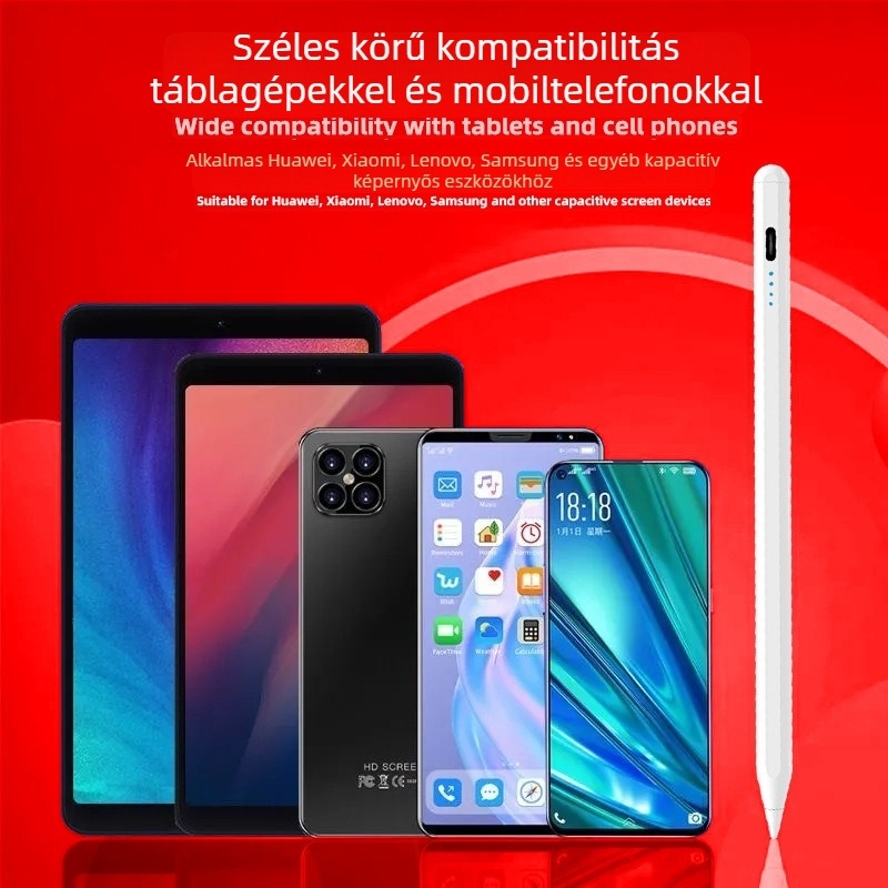 iPad stylus, kompatibil Huawei kapacitív tollal, Apple Pencil és univerzális kapacitív toll