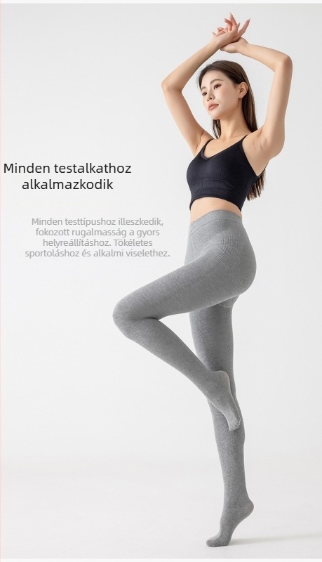 UV-védett, félig átlátszó, karcsúsító harisnyanadrág sötétszürke, Miu-stílus retró, elegáns, kiváló minőség