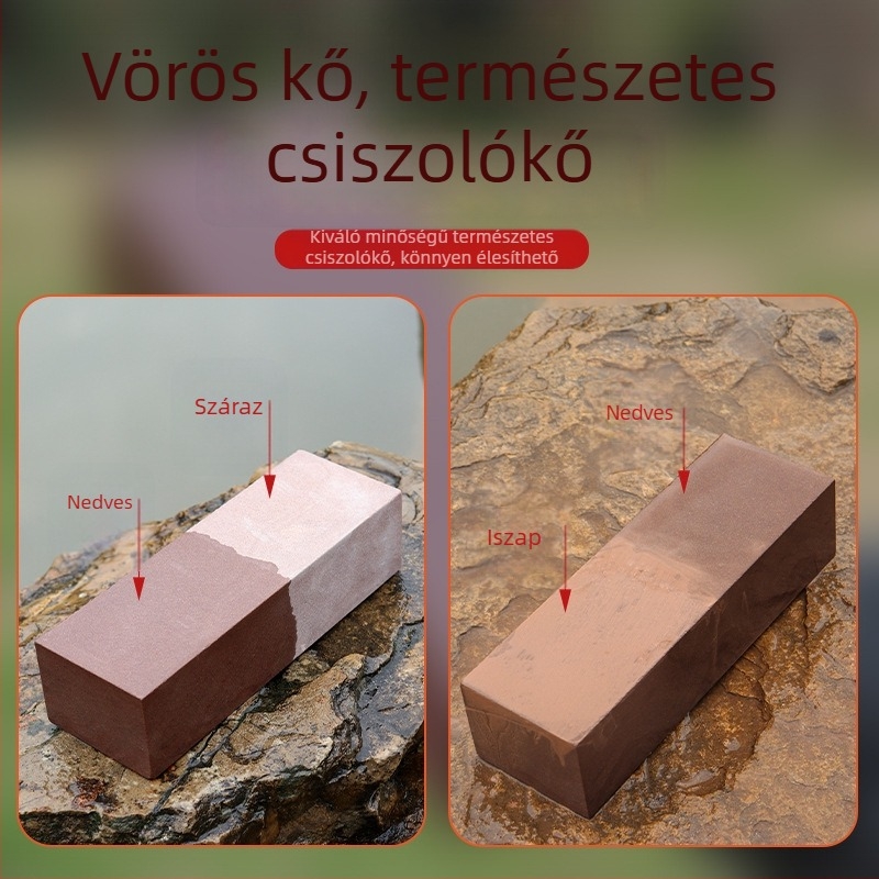Nagy méretű háztartási köszörűkő, konyhai kések élezésére, olajos köszörűkő, zöld kő és egyéb élező kövek