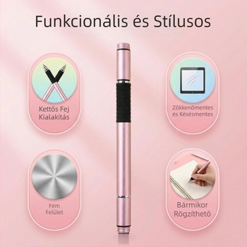 YM kapacitív stylus okostelefonokhoz és táblagépekhez, vékony heggyel, írásra és rajzolásra az érintőképernyőn