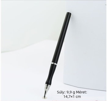Korong alakú gumírozott végű kapacitív stylus tablettekhez, érintőképernyőhöz, vékony író stylus