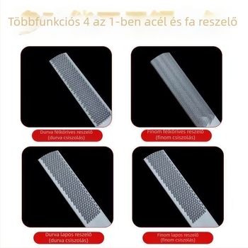 Félköríves reszelő faanyaghoz és fémhez, fareszelő, sík reszelő finom fogakkal