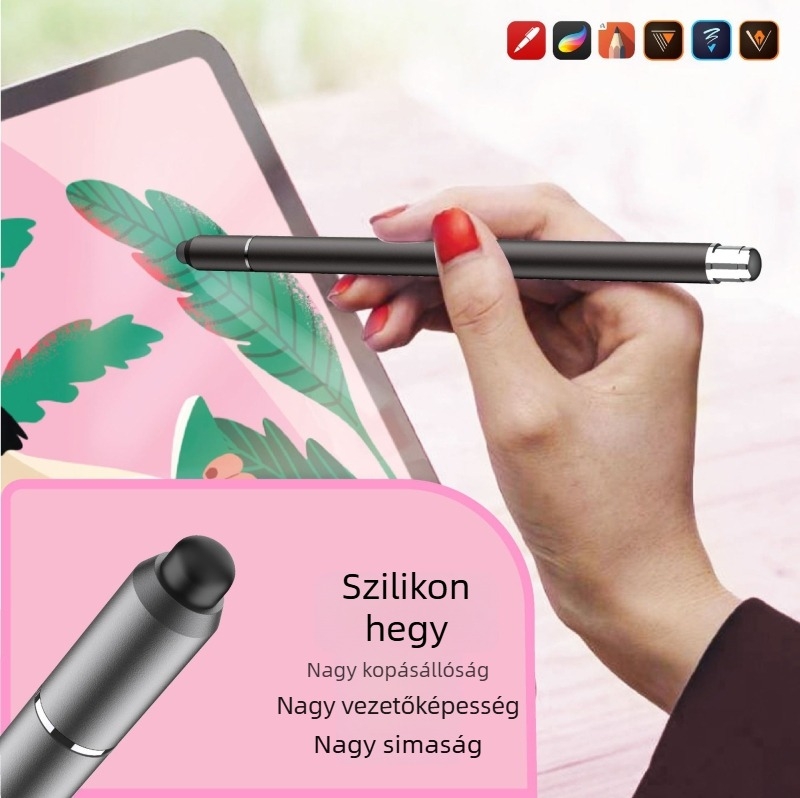 Univerzális kapacitív stylus tabletekhez és okostelefonokhoz, kompatibilis iPad-del, Apple, Huawei, Xiaomi, Samsung és Android eszközökkel