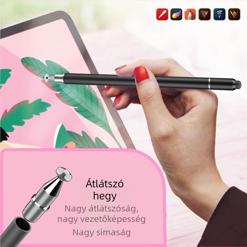 Univerzális kapacitív stylus tabletekhez és okostelefonokhoz, kompatibilis iPad-del, Apple, Huawei, Xiaomi, Samsung és Android eszközökkel