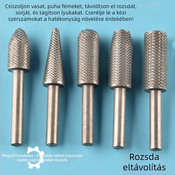 Fafaragó forgó reszelőfejek készlet faanyaghoz: forgó reszelőfej faanyaghoz, hornyázó fúró, teás tálhoz reszelőfej, gyökérfaragó kés, szerszámkészlet fúróhoz