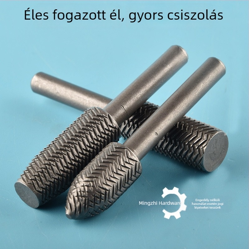 Fafaragó forgó reszelőfejek készlet faanyaghoz: forgó reszelőfej faanyaghoz, hornyázó fúró, teás tálhoz reszelőfej, gyökérfaragó kés, szerszámkészlet fúróhoz