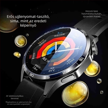 Huawei Watch GT5/GT6 kijelzővédő üveg, teljes fedés, HD, anti-ujjlenyomat, önjavító